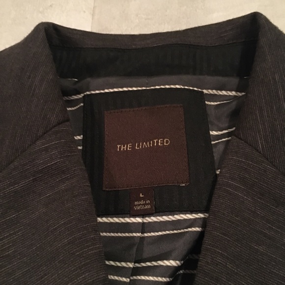 The Limited blazer charcoal brown gray - Picture 5 of 6